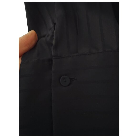 Zara Black Striped Flowy Button Down Long Sleeve Top Hi Low Women's Size Medium - Picture 4 of 4